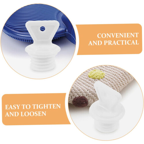 Lot de 5 bouchons de rechange étanches pour poches à eau et bouillottes. 2