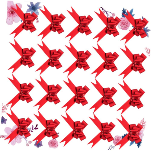 40pcs Pull Bowknots Snowflake Pattern Christmas Decorative Bows 2