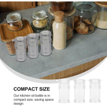 Juego de 3 dispensadores de aceite de oliva con diseño que ahorra espacio para cocinar y para uso en la cocina.