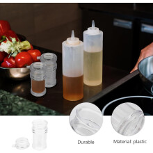 Ensemble de 3 flacons distributeurs d'huile d'olive au design compact, idéal pour la cuisine.