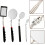 4pcs Telescoping Inspection Mirror LED Light Flexible Mirror 5