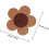 4pcs Coaster Pad Flower Pattern Coasters 4.7x4.7x0.4inch Cork Wood Creative Style Non-Slip Surface Protector 2