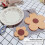4pcs Coaster Pad Flower Pattern Coasters 4.7x4.7x0.4inch Cork Wood Creative Style Non-Slip Surface Protector 4