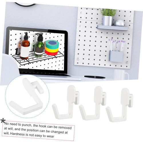 40 Pcs Hook up Wall Hanging Hooks Peg Case Peg Boards for Walls Grid Wall Hook Storage Clothes 2