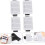 Lot de 4 plateaux portables en acrylique pour extensions de cils, à utiliser en studio. 5