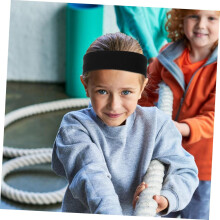 4er-Pack elastische Fitness-Antitranspirant-Stirnbänder für Jungen und Mädchen, Laufstirnbänder, Sportstirnbänder