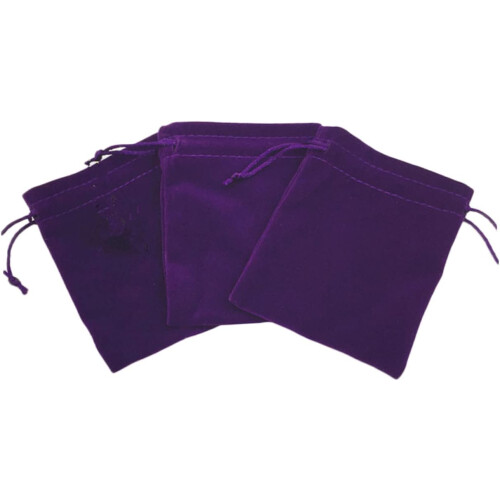 5pcs Purple Velvet Drawstring Bundle Pockets for Electronics Cable Management Bags 2