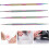 Kit di 4 penne per manicure a doppia punta in metallo con punta per puntini e strass. 8