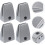 4 stuks zilverkleurige legering bureauklemmen/schermclips/glashouderbeugels/bureausteunen 6