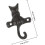 Lot de 4 patères décoratives murales vintage en fer forgé en forme de chat 2