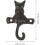 Lot de 4 patères décoratives murales vintage en fer forgé en forme de chat 7