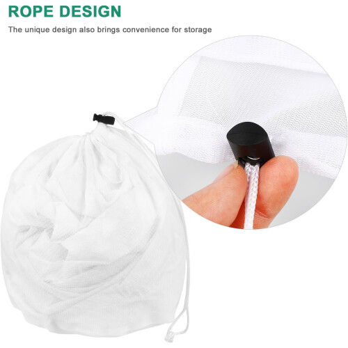 4pcs Washing Machine Laundry Bags Mesh Drawstring Closure Polyester Protects Clothes Travel Packing Organizer 2