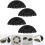 4pcs Vintage Shell Shape Drawer Pull Handles for Cabinets, Black Alloy Material 7