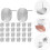 30pcs Silver Matte round Ear Pins DIY Jewelry Accessories Earring Making Base Posts 5