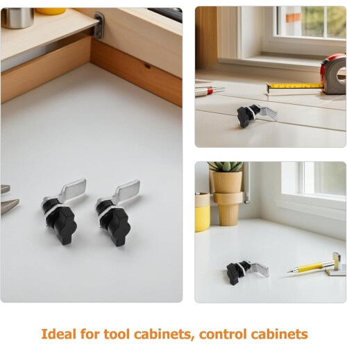 4pcs T-Handle Cam Latch Locks Set with Zinc Alloy and Abs Construction 2