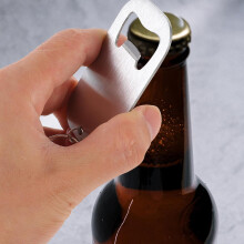 8 Stück Schlüsselanhänger-Öffner, leere Bieröffner, einfache Form, Aluminiumlegierung, leicht zu bedienen