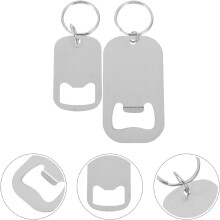 8pcs Keychain Opener Blank Beer Openers Simple Shape Aluminium Alloy Easy