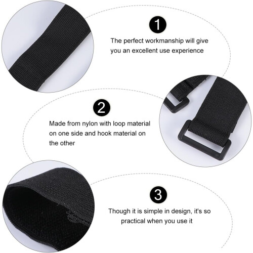 Lot de 4 sangles auto-agrippantes portables en nylon. 1