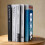 4 Stück dekorative Buchstützen aus Metall in Buchstabenform 3
