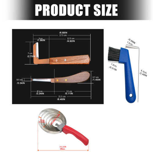Professional Hoof Care Tool Set Wooden Handle-Package 2 2