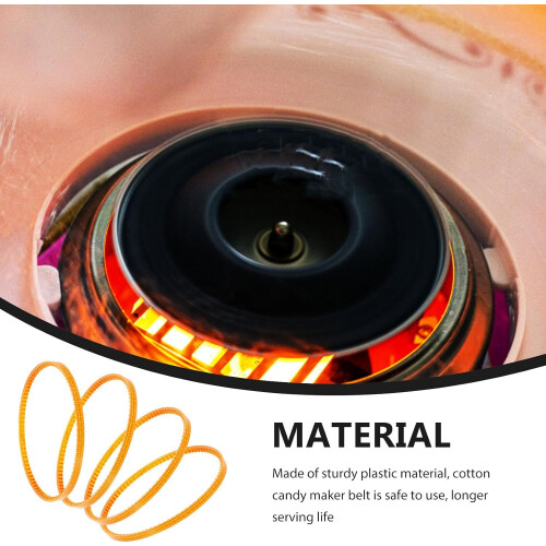 4pcs Cotton Candy Maker Belt Reusable Plastic Replacement Belts Easy to Install Sturdy Material Professional Use Fix 2
