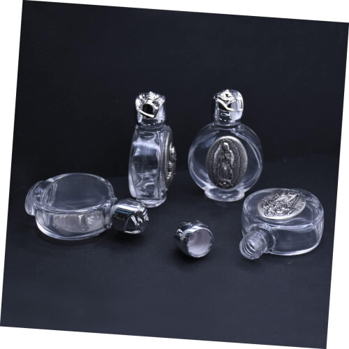 4pcs Glass Holy Water Bottle Catholic Refillable Empty Baptism Decorations 2