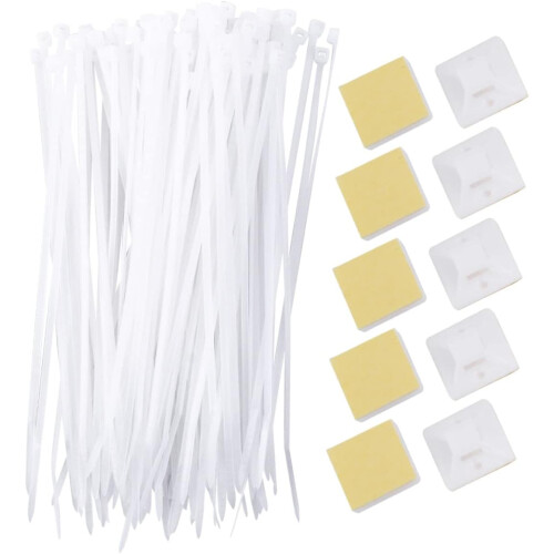 3pcs Self Adhesive Cable Tie Holders Wire Tie Base Holders Multi-purpose Adhesive Mounts 2