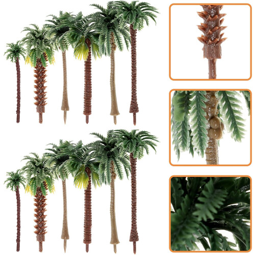 30pcs Miniature Model Trees Plastic Trees DIY Landscape Scenery for Scenery 2