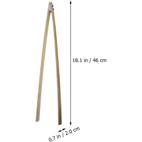 4pcs Bamboo Litter Picker Garbage Grabber 45cm Long Garbage Clamp com Parafuso Design Multi-função Pickup Tool 1