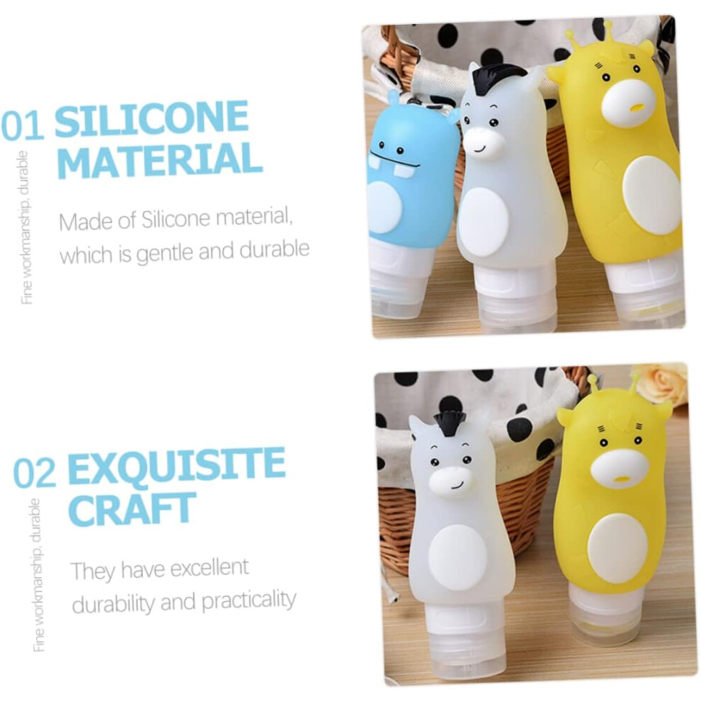 Hkhbjs 3Pcs Silicone Dispensing Bottles Small Travel Lotion Bottles Convenient Sauce For Toiletries Makeup Sample