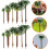 30pcs Miniature Model Trees Plastic Trees DIY Landscape Scenery for Scenery 8