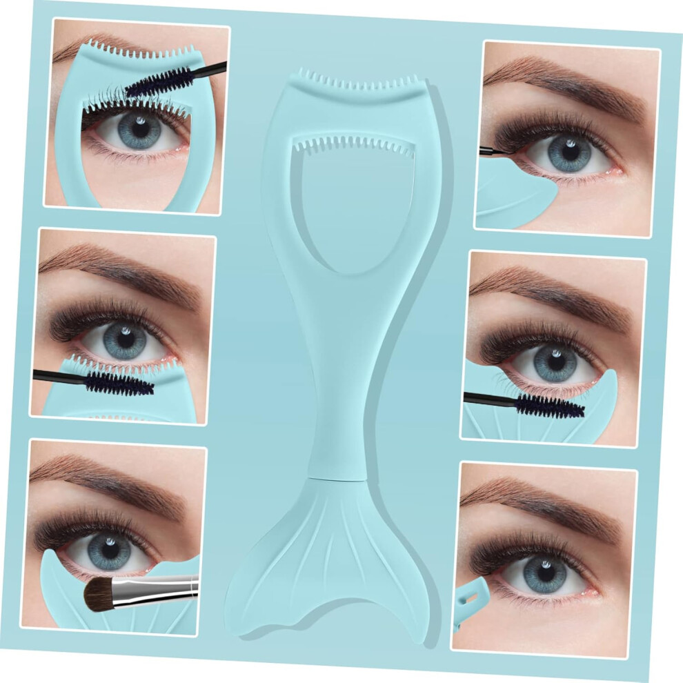 Hkhbjs 3Pcs Silicone Eyelash Mascara Shield Guard Set With Comb Applicator, Multi-Color