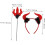 4sets Halloween Set Demon Horns Kit Bandeira de cabeça assustadora e cana de tridente 2