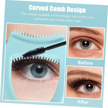 Set van 3 siliconen wimperbeschermers met kamapplicator, verkrijgbaar in meerdere kleuren.