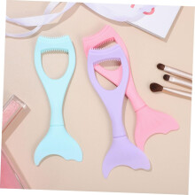 Ensemble de 3 protège-cils en silicone pour mascara avec applicateur peigne, multicolore