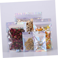 300 sacchetti di plastica per gioielli, eleganti sacchetti con cerniera per uso domestico, feste e negozi, sacchetti di plastica luminosi per gioielli