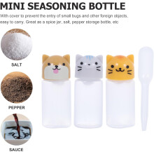 Mini bottiglia per salse, bottigliette piccole in plastica a forma di animale, facili da trasportare, superficie liscia