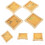 4pcs Bamboo Coasters for Coffee Table Easy to Replace Decorative Rustic Mats 8