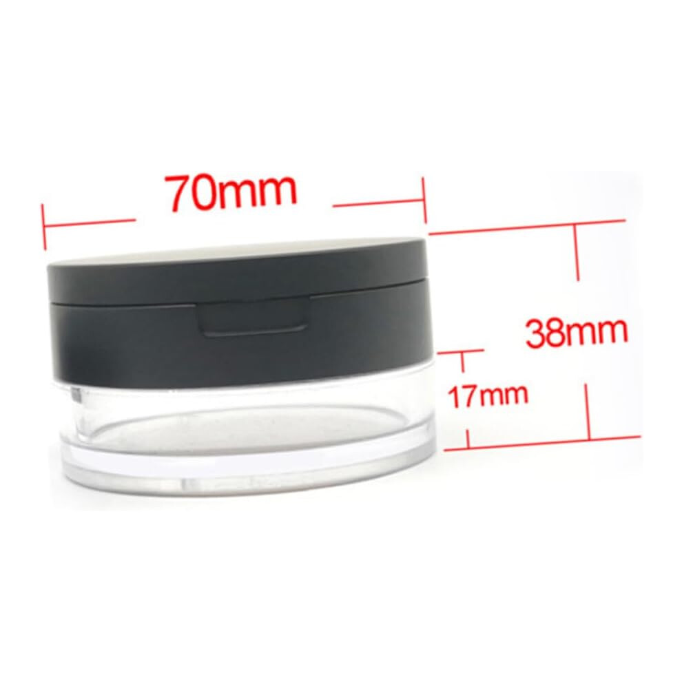 Hkhbjs 3Pcs Portable Makeup Powder Box For Travel Mirror Type Storage Container Puff For Small Mesh Items Cosmetic Case