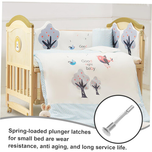 4pcs Practical Spring Bolt Latch Plunger Latch Pin Crib Safe and Easy to Install 1
