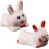 4pcs Bunny Shape Ceramic Chopstick Rest Stand Spoon Holder Fork Rest Holder 4
