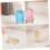 4 estuches miniatura de plástico para pestañas postizas con forma de maleta. 3