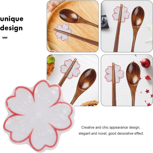 4pcs Cutlery Chopstick Stand Tableware Chopsticks Rack Creative Chic Elegant Premium Ceramic Material Practical 2