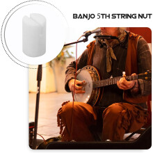 Banjo Nut Ox Bone Replacement 4Pcs String Accessories for 5-String Banjo Players with Enhanced Sound Quality