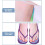 4 Paar Damen-Knöchelsocken aus Polyester, bequem, leicht, modisches Design 6