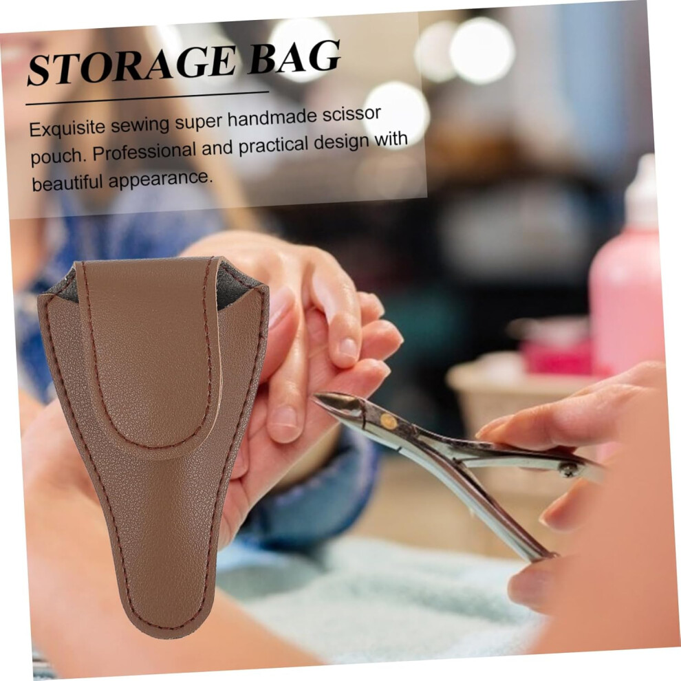 Hkhbjs Cuticle Scissors Pouch Organizer 3Pcs Nail Scissor Holder Bag Pedicure Scissor Storage For Manicure Tools Travel Protection