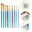 Lot de 30 pinceaux aquarelle bleu perle à pointe fine. 7