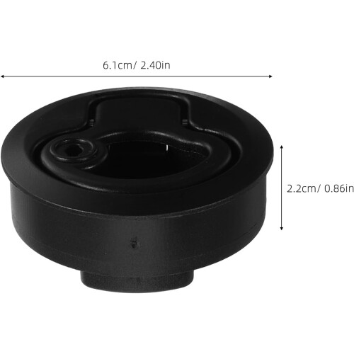 Boat Latches Marine Flush Pull Hatch Locks 4Pcs Black Round Handle Rv Deck Access Hatch Locking Hardware 1