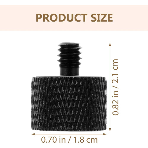 Adattatore a vite da 5/8 a 1/4, 3 pezzi, in lega di alluminio, per supporto microfono e treppiede. 1
