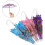 3pcs Mini guarda-chuvas de renda com bordado props decorativos 8